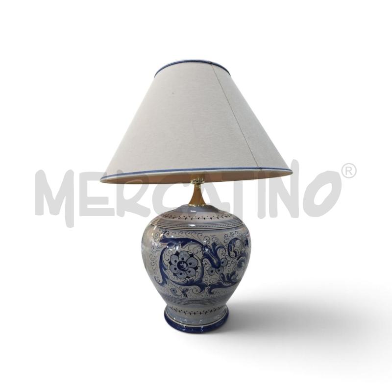 LAMPADA DECORO RICCO DERUTA AZZURRO | Mercatino dell'Usato Bastia umbra 1