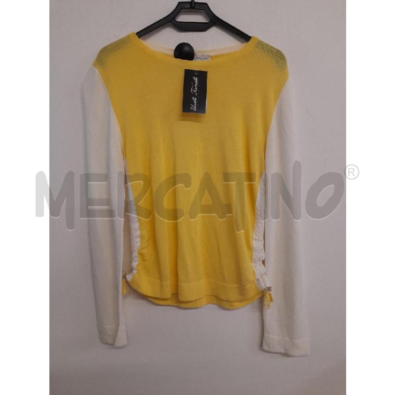 MAGLIA DONNA FABIANA FILIPPIA GIALLO BIANCO | Mercatino dell'Usato Bastia umbra 1
