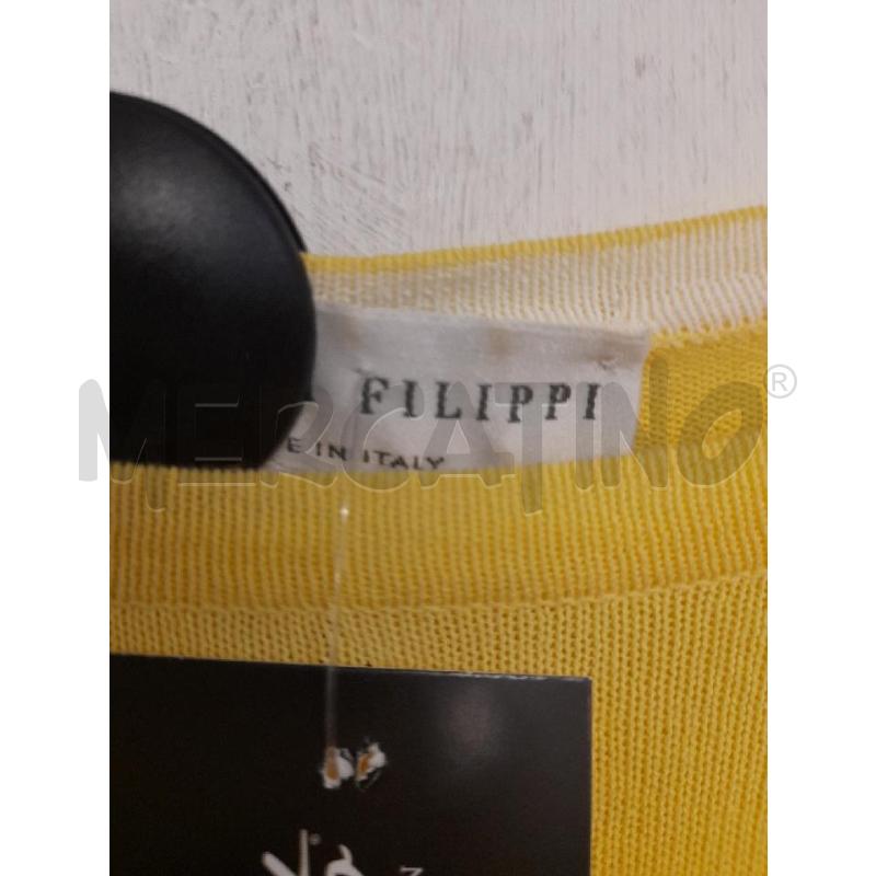 MAGLIA DONNA FABIANA FILIPPIA GIALLO BIANCO | Mercatino dell'Usato Bastia umbra 2