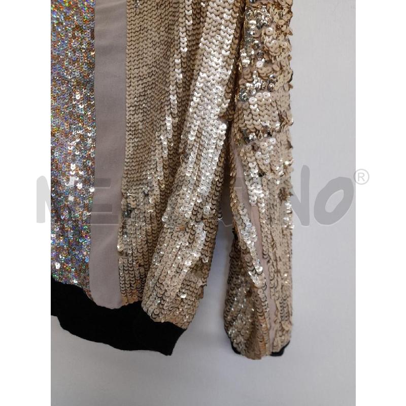 MAGLIA DONNA PINKO NERA E ORO PAILLETTES | Mercatino dell'Usato Bastia umbra 2