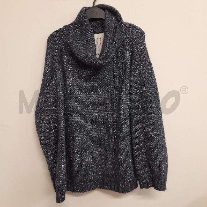 MAGLIONE DONNA LUISA SPAGNOLI BLU MOULINE' LUREX ARG  | Mercatino dell'Usato Bastia umbra 1