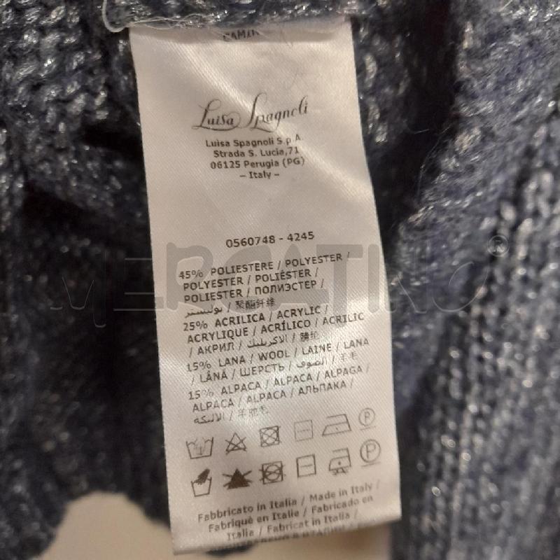 MAGLIONE DONNA LUISA SPAGNOLI BLU MOULINE' LUREX ARG  | Mercatino dell'Usato Bastia umbra 2
