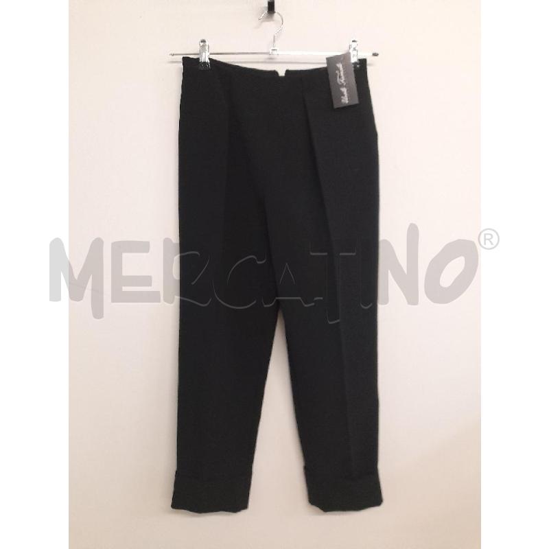 PANTALONE DONNA ELISABETTA FRANCHI NERO CON ZIP  | Mercatino dell'Usato Bastia umbra 1