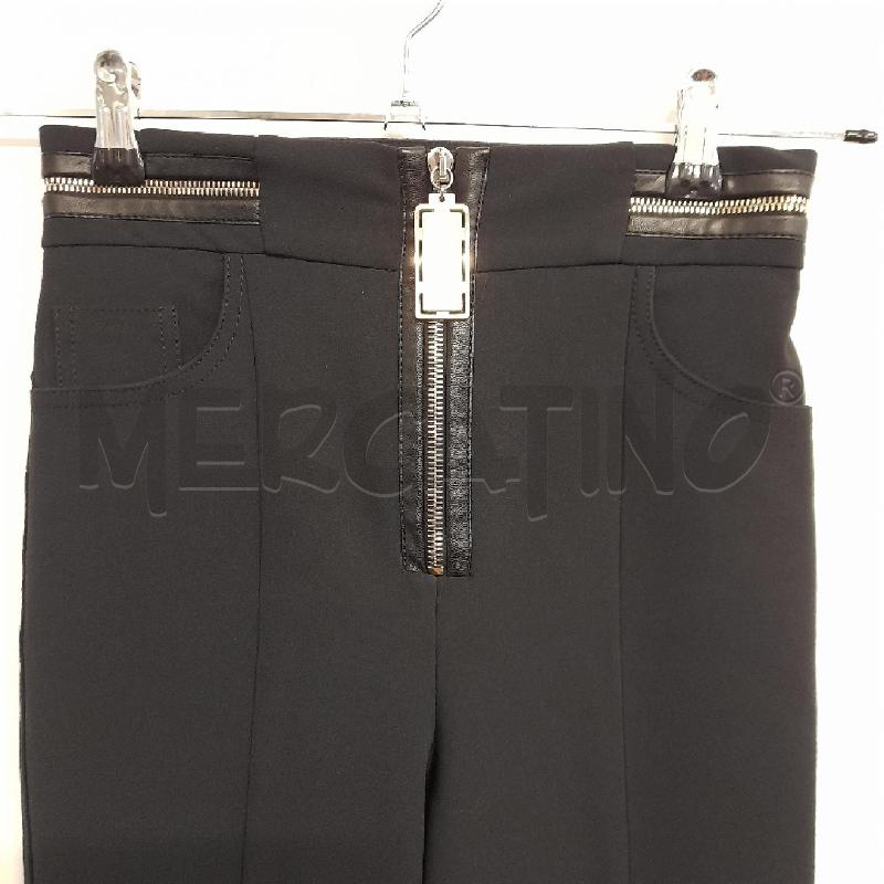 PANTALONE DONNA ELISABETTA FRANCHI NERO CON ZIP DORATA  | Mercatino dell'Usato Bastia umbra 2