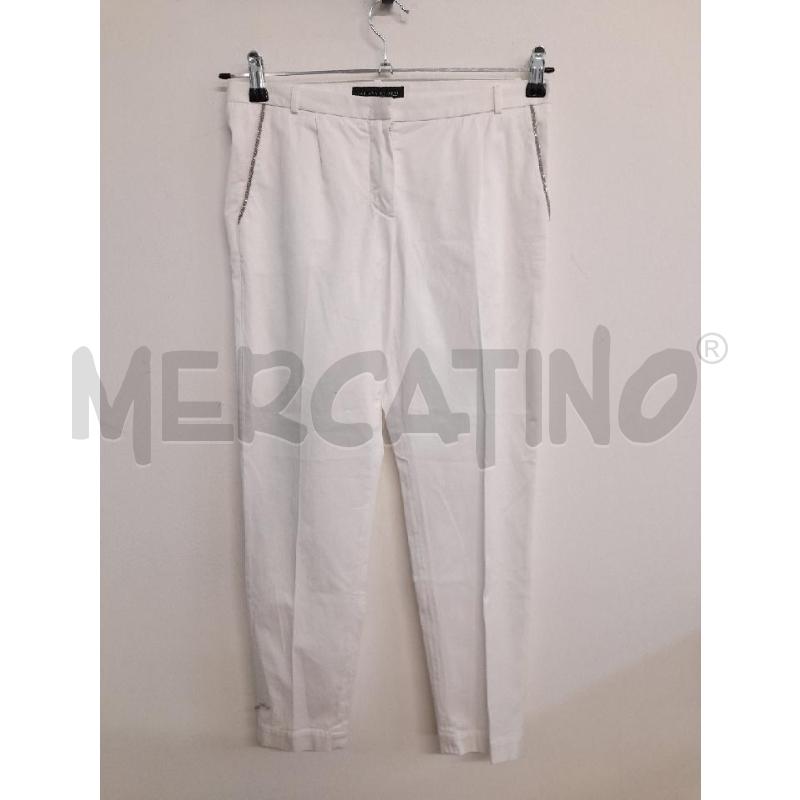 PANTALONE DONNA FABIAN FILIPPI BIANCO DET MONILE  | Mercatino dell'Usato Bastia umbra 1