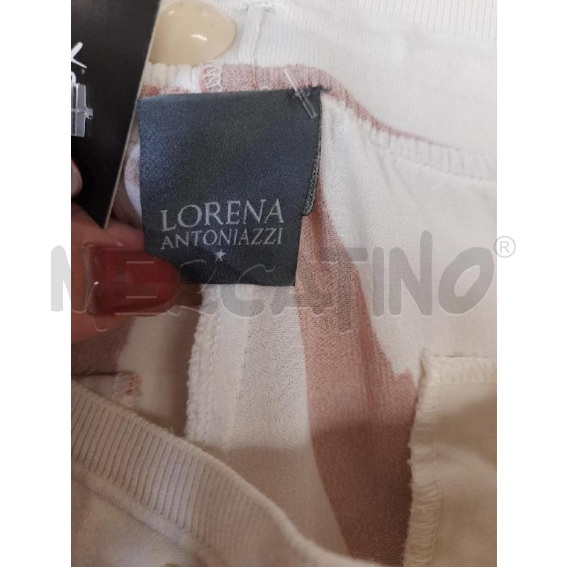 PANTALONE DONNA LORENA ANTONIAZZI BIANCO RIGA RUGGINE  | Mercatino dell'Usato Bastia umbra 3