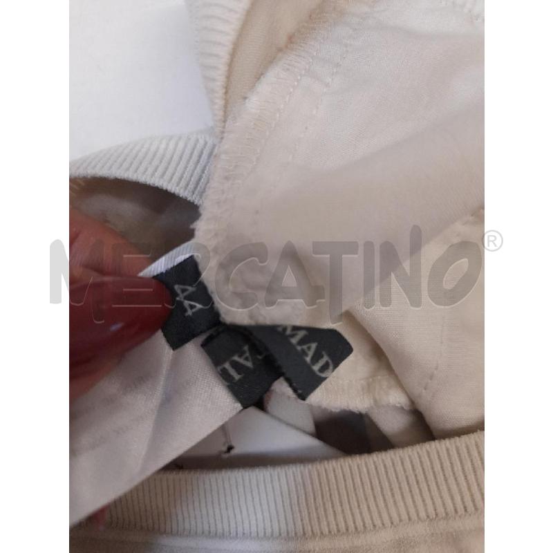 PANTALONE DONNA LORENA ANTONIAZZI BIANCO RIGA RUGGINE  | Mercatino dell'Usato Bastia umbra 4