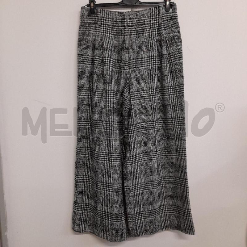 PANTALONE DONNA LUISA SPAGNOLI TARTAN NERO E BIANCO  | Mercatino dell'Usato Bastia umbra 1