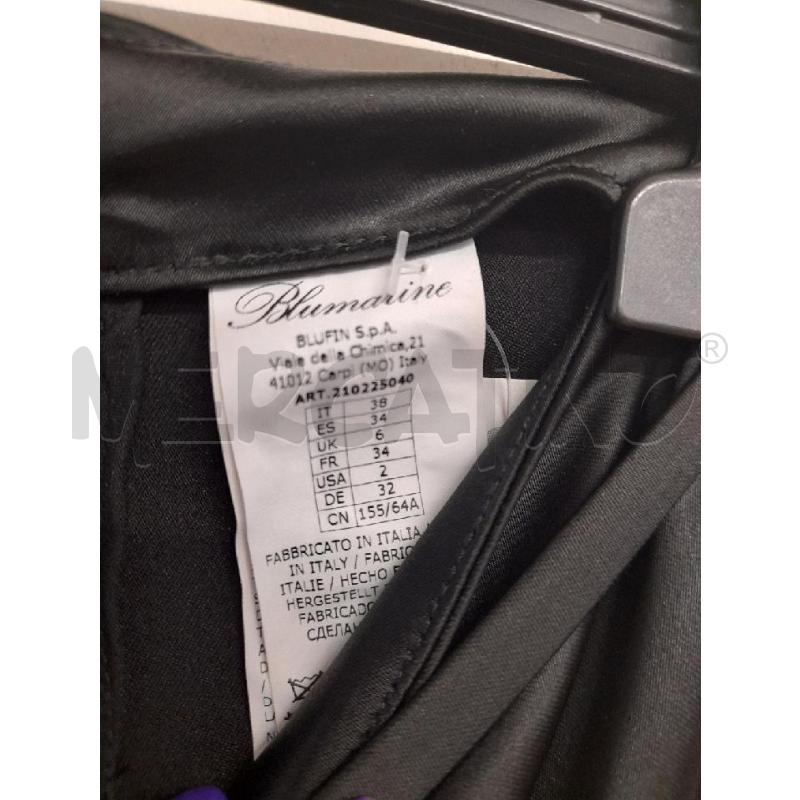 PINOCCHIETTO DONNA BLUMARINE NERO IN RASO CON PIETRE  | Mercatino dell'Usato Bastia umbra 3