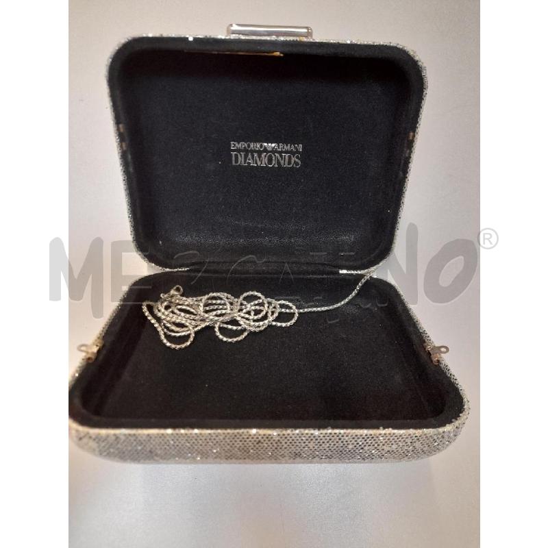 POCHETTE EMPORIO ARMANI DIAMONDS  GLITTER ARG  | Mercatino dell'Usato Bastia umbra 3