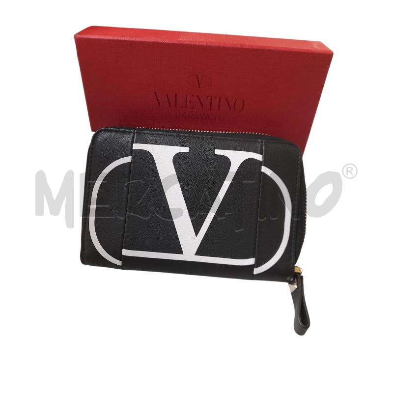 PORTA FOGLIO VALENTINO NERO LOGO BIANCO  | Mercatino dell'Usato Bastia umbra 1