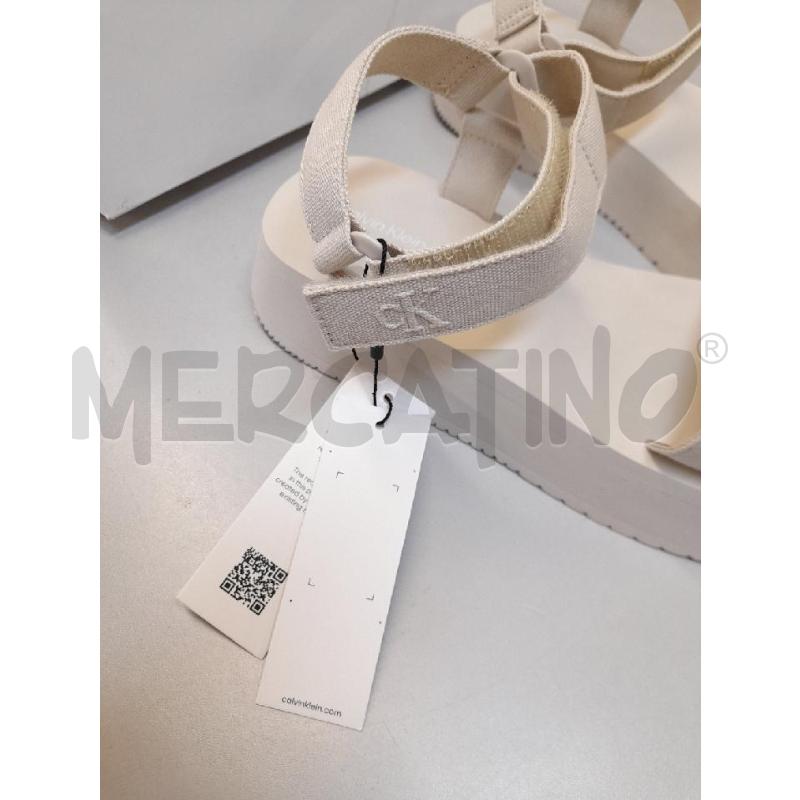 SANDALI DONNA CALVIN KLEIN BEIGE CHIARO  | Mercatino dell'Usato Bastia umbra 2