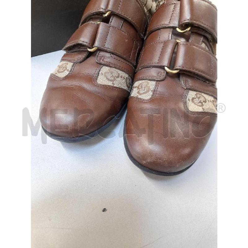 SCARPE DONNA GUCCI IN TELA E PELLE MARRONE  | Mercatino dell'Usato Bastia umbra 2