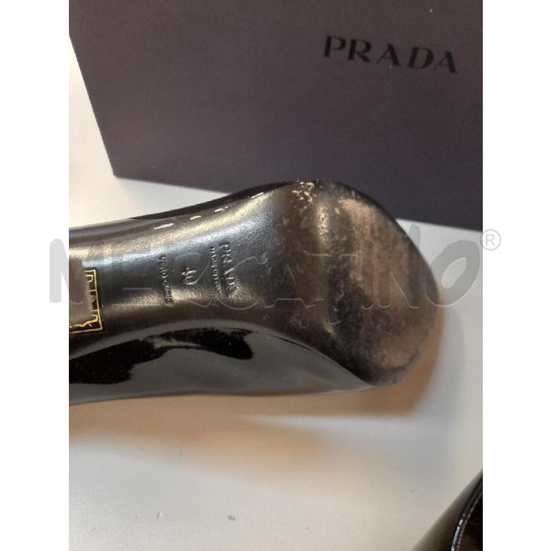 SCARPE DONNA PRADA OPENTOE NERE VERNICE  | Mercatino dell'Usato Bastia umbra 3
