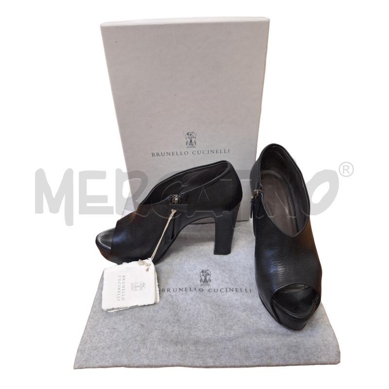 SCARPE TACCHI BRUNELLO CUCINELLI NERI SPUNTATE DV  | Mercatino dell'Usato Bastia umbra 1