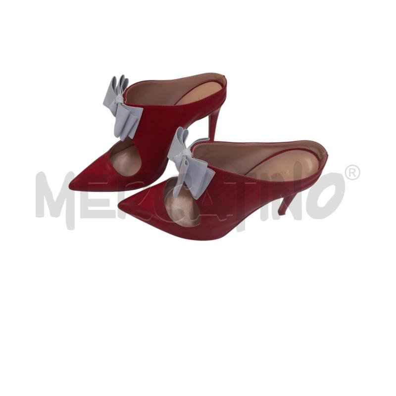 SCARPE TACCHI FORMENTINI ROSSE FIOCCO  | Mercatino dell'Usato Bastia umbra 1