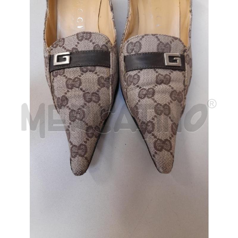 SCARPE TACCHI GUCCI IN TESSUTO MONOGRAM  GG BEIGE  | Mercatino dell'Usato Bastia umbra 2