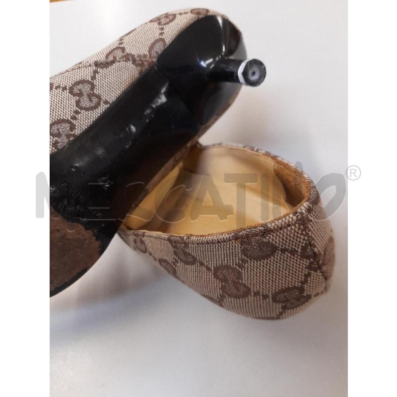 SCARPE TACCHI GUCCI IN TESSUTO MONOGRAM  GG BEIGE  | Mercatino dell'Usato Bastia umbra 3