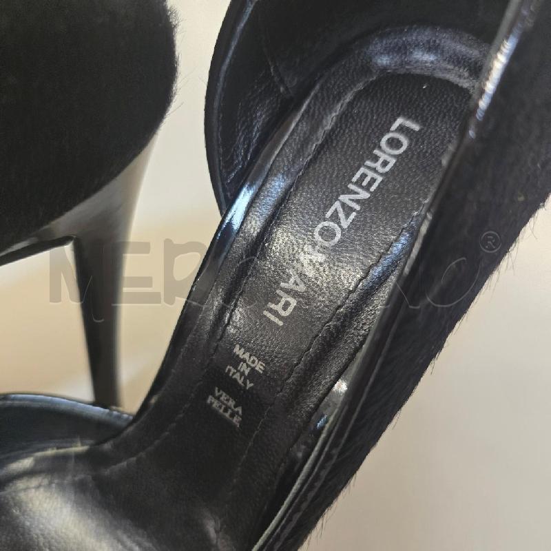 SCARPE TACCHI LORENZO MARI EFFETTO CAVALLINO NERO | Mercatino dell'Usato Bastia umbra 2