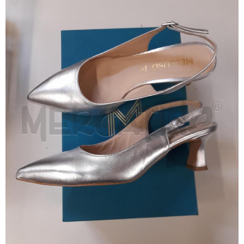 SCARPE TACCHI MELLUSO ARGENTO  | Mercatino dell'Usato Bastia umbra 1