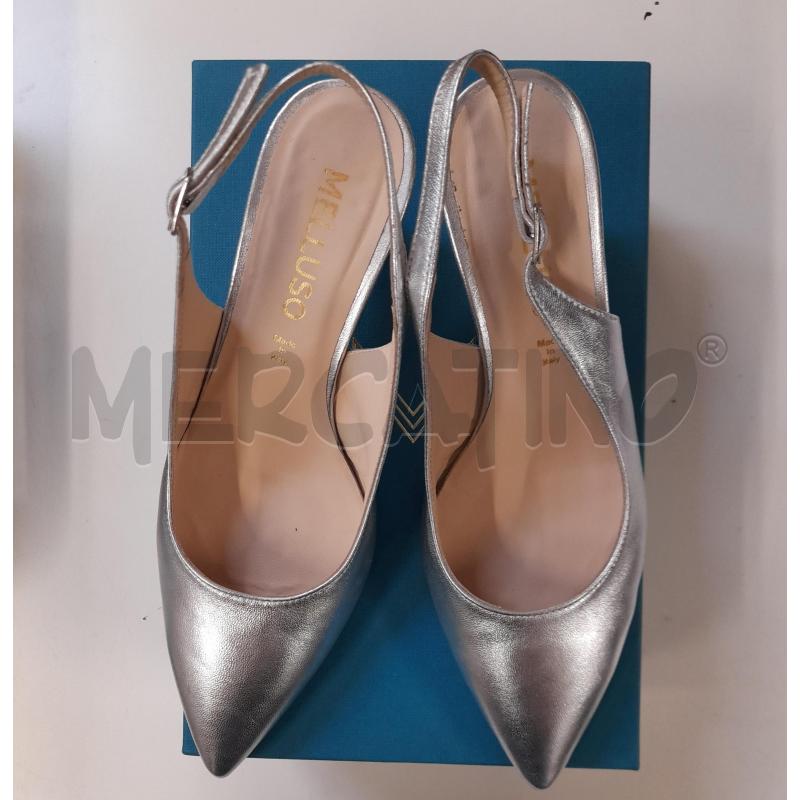 SCARPE TACCHI MELLUSO ARGENTO  | Mercatino dell'Usato Bastia umbra 3