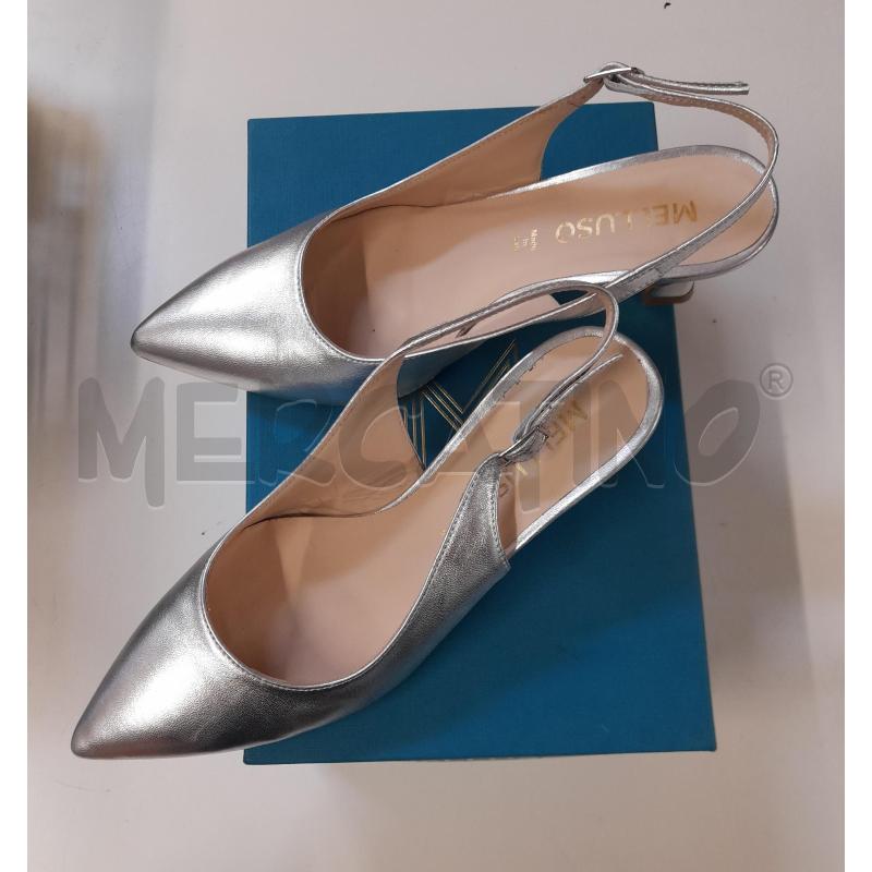 SCARPE TACCHI MELLUSO ARGENTO  | Mercatino dell'Usato Bastia umbra 4