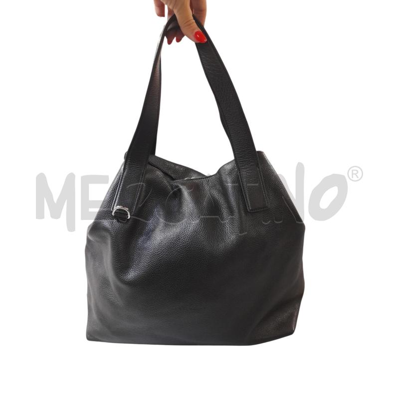SHOPPER COCCINELLE NERA EFFETTO MARTELLATO  | Mercatino dell'Usato Bastia umbra 1