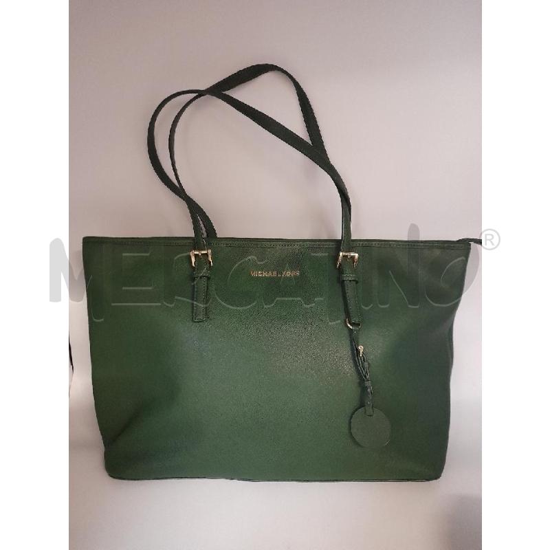 SHOPPER MICHAEL KORS VERDE SCURO (DIFETTO MANICI) | Mercatino dell'Usato Bastia umbra 1