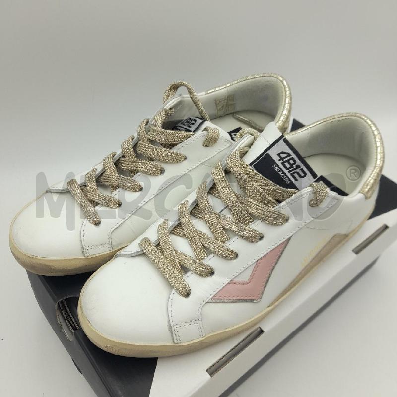 SNEAKERS DONNA 4B/DODICI SUPRIME BIANCHE LACCI LUREX  | Mercatino dell'Usato Bastia umbra 2