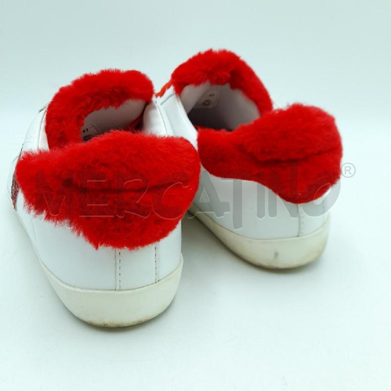 SNEAKERS DONNA LOVE MOSCHINO BIANCA CUORE ROSSO  | Mercatino dell'Usato Bastia umbra 3