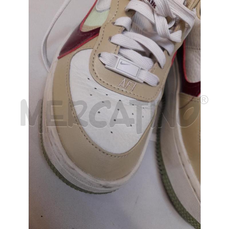 SNEAKERS DONNA NIKE AIR FORCE I BIANCHE SIMBOLO BDX  | Mercatino dell'Usato Bastia umbra 3