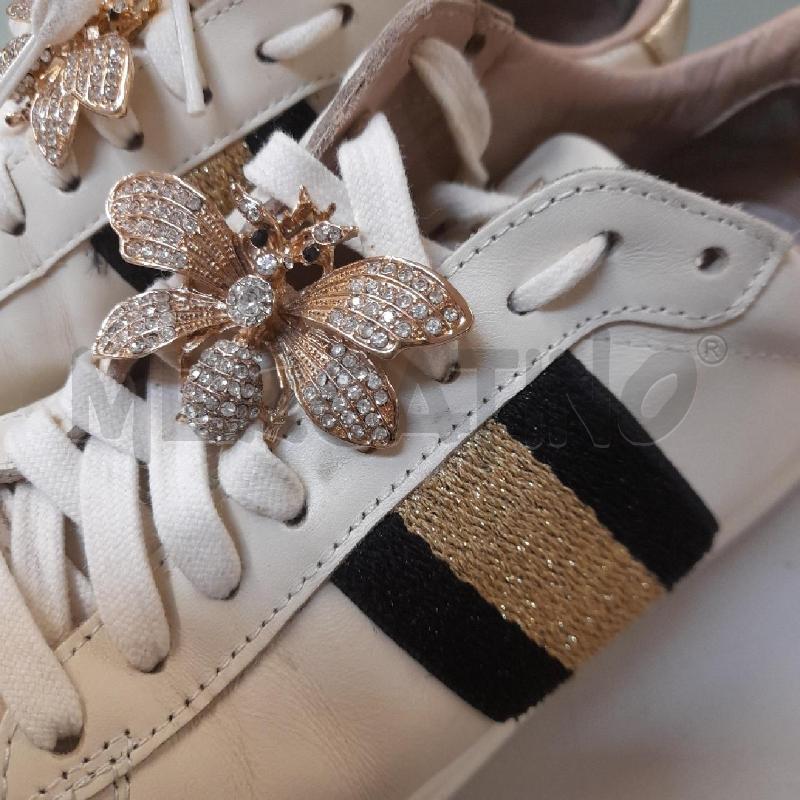 SNEAKERS DONNA STOKTON BIANCHE CON DET APE  | Mercatino dell'Usato Bastia umbra 2