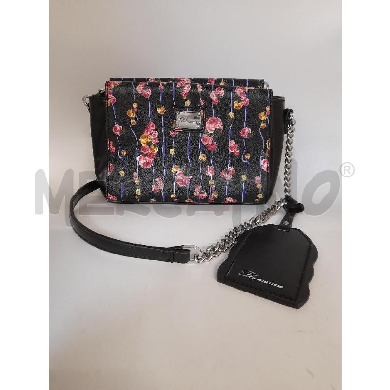 TRACOLLA DONNA BLUMARINE NERA STAMPA FIORI  | Mercatino dell'Usato Bastia umbra 1