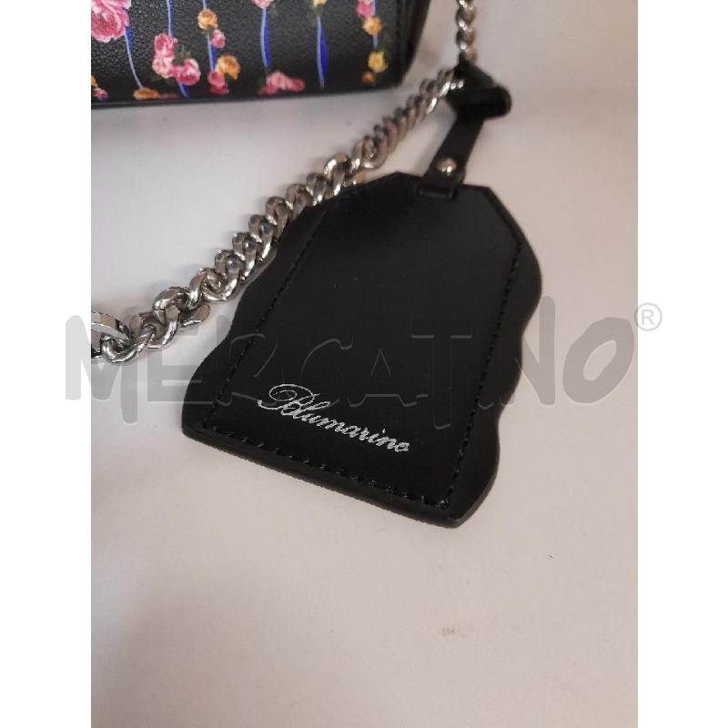 TRACOLLA DONNA BLUMARINE NERA STAMPA FIORI  | Mercatino dell'Usato Bastia umbra 2