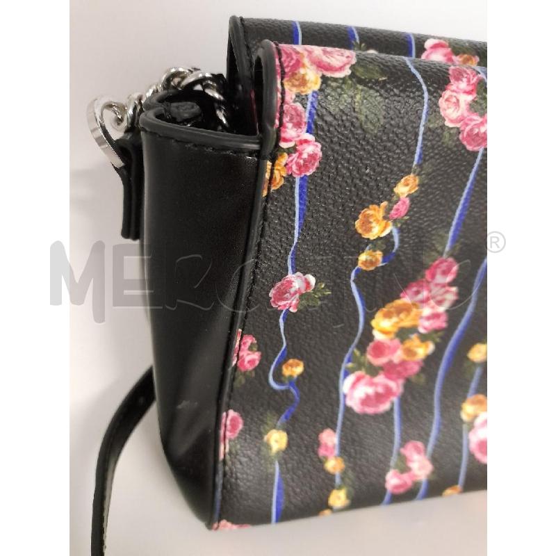 TRACOLLA DONNA BLUMARINE NERA STAMPA FIORI  | Mercatino dell'Usato Bastia umbra 3