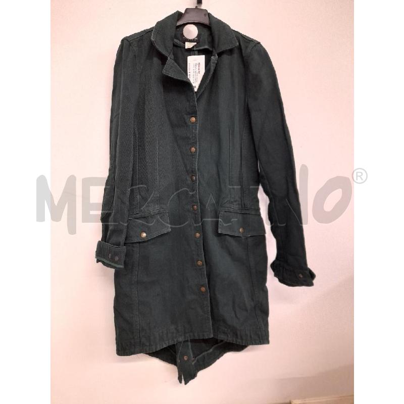 TRENCH DONNA PATRIZIA PEPE DENIM VERDE BOTTIGLIA | Mercatino dell'Usato Bastia umbra 1