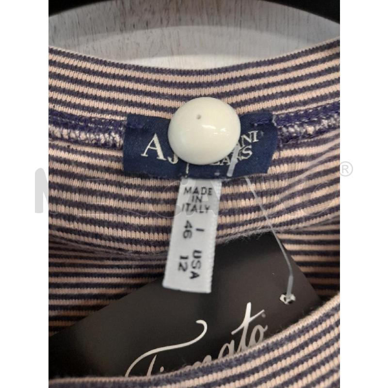 T SHIRT DONNA ARMANI JEANS RIGA MARRONE  | Mercatino dell'Usato Bastia umbra 2