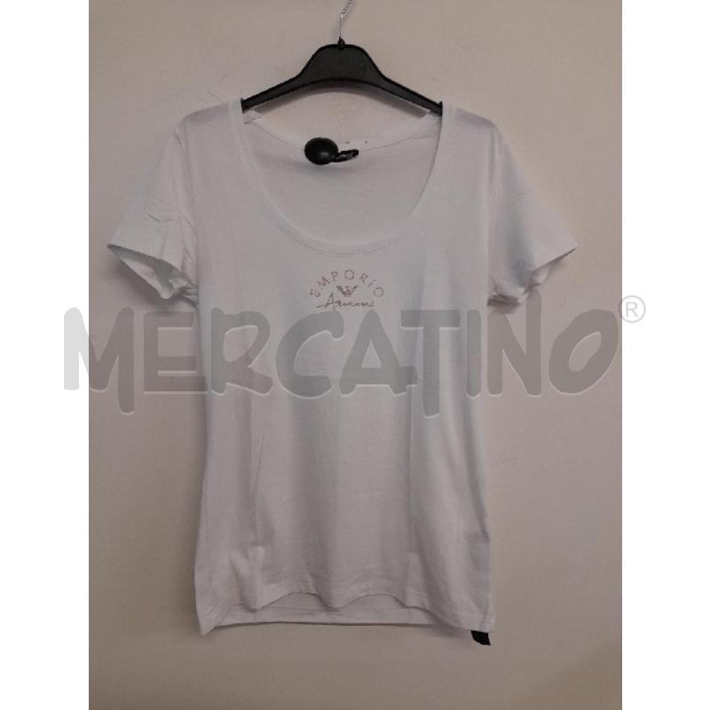 T SHIRT DONNA EMPORIO ARMANI BIANCO STRASS | Mercatino dell'Usato Bastia umbra 1