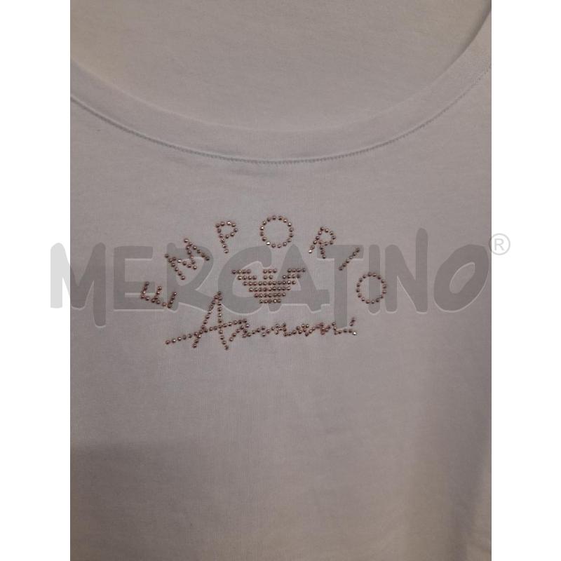 T SHIRT DONNA EMPORIO ARMANI BIANCO STRASS | Mercatino dell'Usato Bastia umbra 2