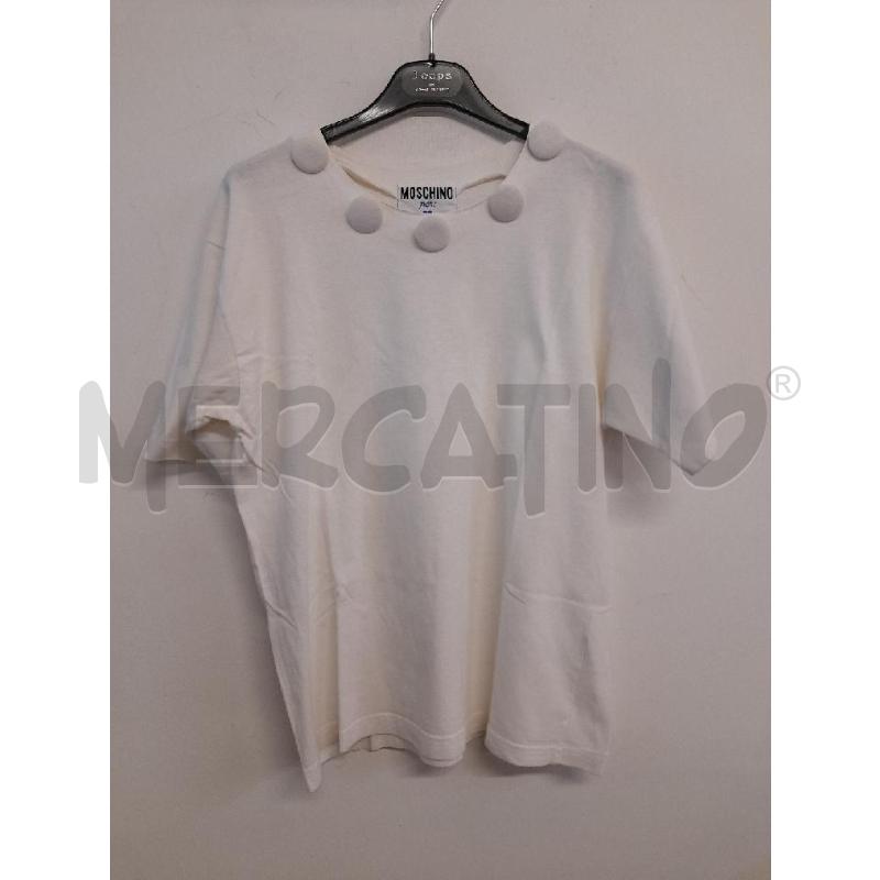T SHIRT DONNA MOSCHINO JEANS BOTTONI SCOLLO  | Mercatino dell'Usato Bastia umbra 1