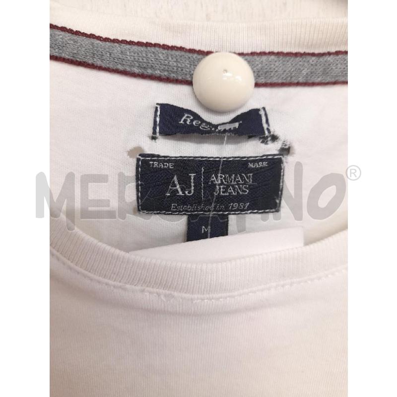 T SHIRT UOMO ARMANI JEANS BIANCA SIGLA BDX  | Mercatino dell'Usato Bastia umbra 2