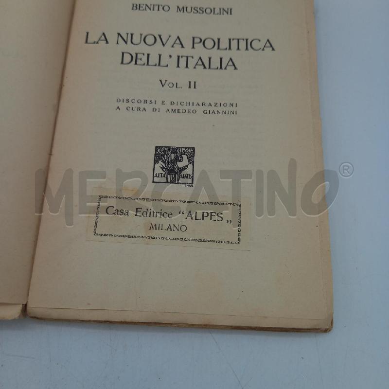 VECCHIO LIBRO LA NUOVA POLITICA DELL'ITALIA | Mercatino dell'Usato Bastia umbra 5