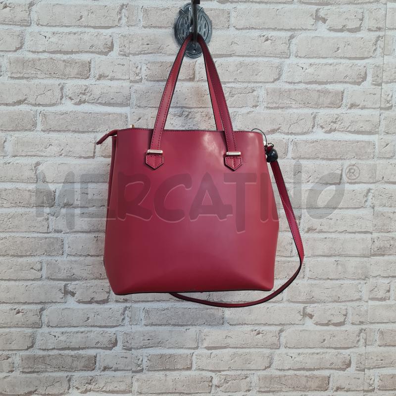 BORSA DONNA VERA PELLE ROSSA MADE IN ITALY | Mercatino dell'Usato Corciano