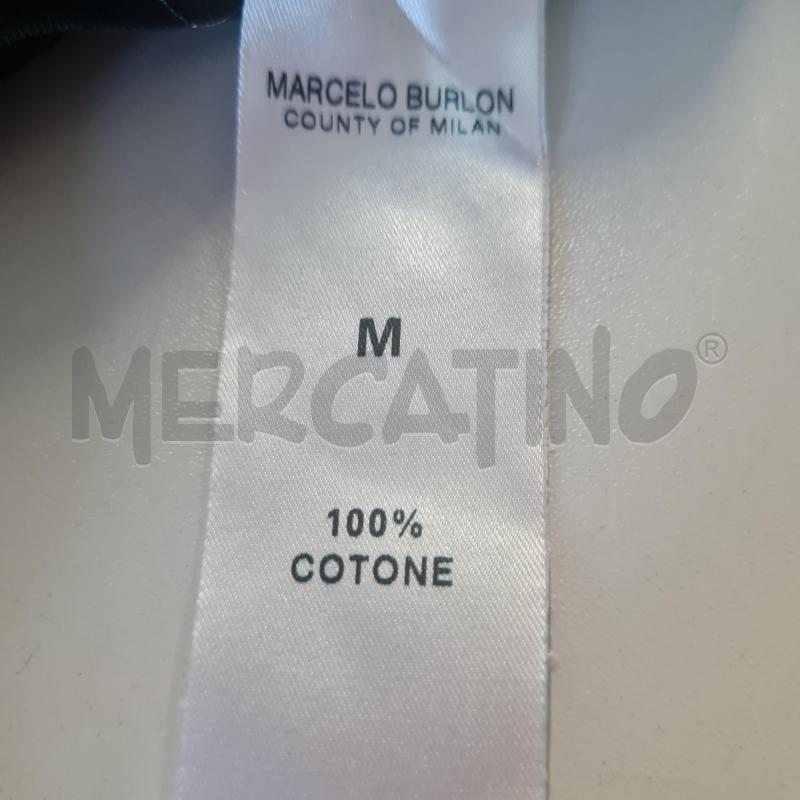 T SHIRT DONNA NERA MARCELO BURLON 100%COTONE FANTASIA GIROCOLLO | Mercatino dell'Usato Corciano 3