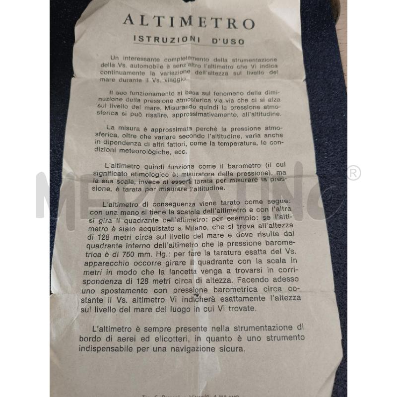 ALTIMETRO BAROMETRICO GOLDTIME + ISTRUZIONI IN LINGUA ITALIA  | Mercatino dell'Usato Corciano 2