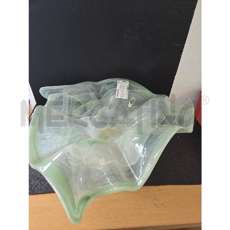 ALZATA VETRO VERDE BASE ARGENTATA GRAPPOLI UVA | Mercatino dell'Usato Corciano 3