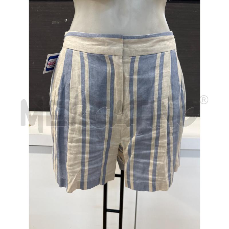 BERMUDA DONNA MAX&CO CIELESTE E BEIGE DI LINO  | Mercatino dell'Usato Corciano 1