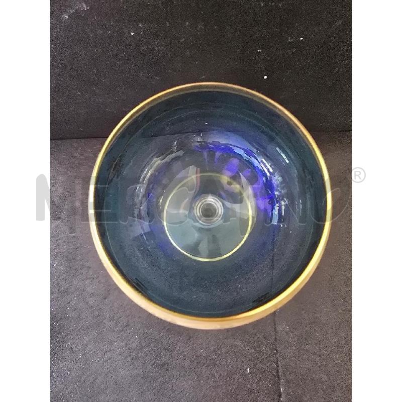 BICCHIERE BLU BORDO ORO LAVOR  | Mercatino dell'Usato Corciano 5