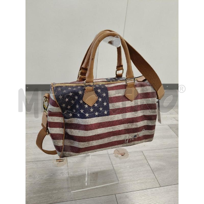 BORSA BAULETTO WHY NOTEOPELLE STAMPA BANDIERA AMERICANA | Mercatino dell'Usato Corciano 4