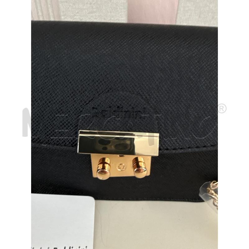 BORSA DONNA BALDININI NERA PICCOLA CON TRACOLLA IN METALLO DORATA | Mercatino dell'Usato Corciano 2